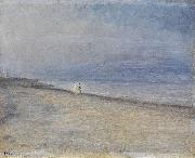 Michael Ancher Strandszene painting